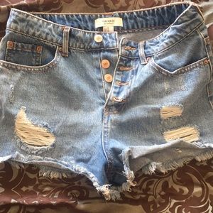 Distressed Jean Shorts
